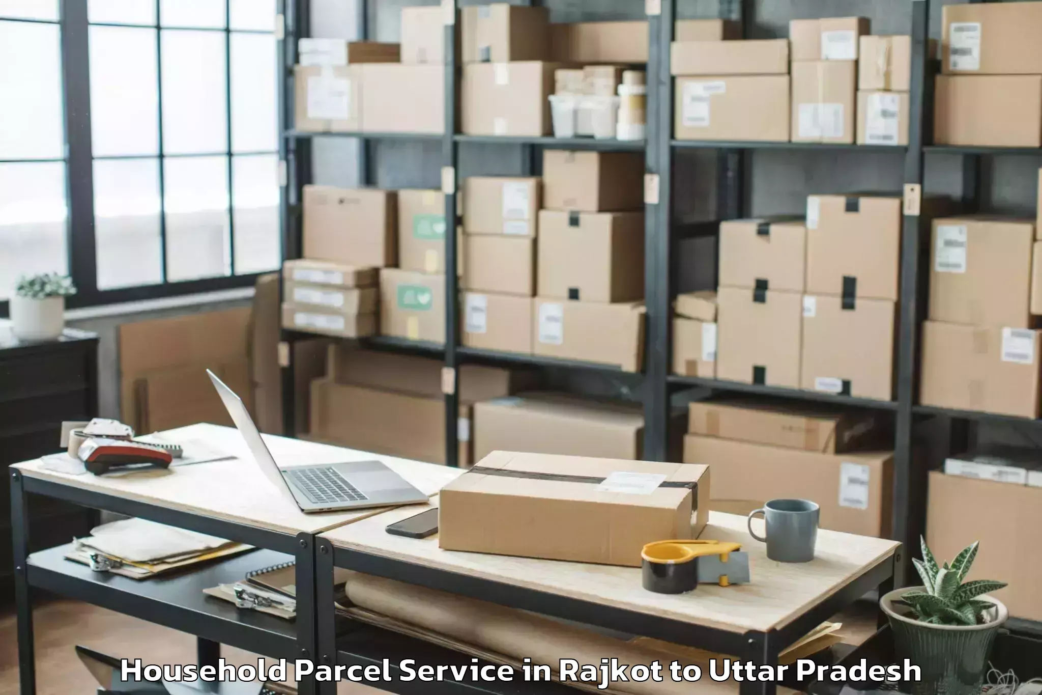 Professional Rajkot to Dudhinagar Household Parcel